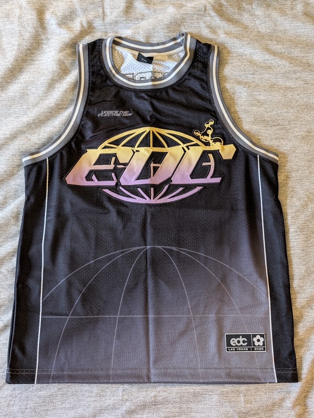 EDC Black Gradient EDC Graphic Basketball Jersey